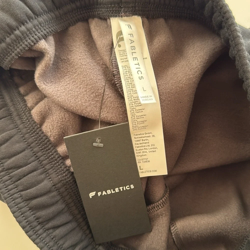 Fabletics Cozy Fleece Wide Leg Sweatpant in Black - Picture 8 of 8